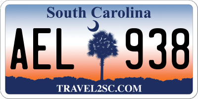 SC license plate AEL938