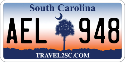 SC license plate AEL948
