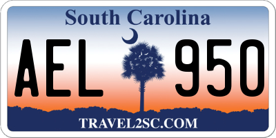 SC license plate AEL950