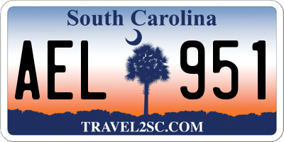 SC license plate AEL951