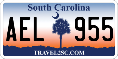 SC license plate AEL955