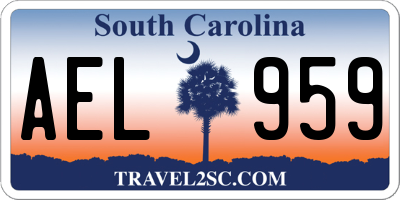 SC license plate AEL959