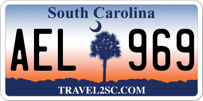 SC license plate AEL969