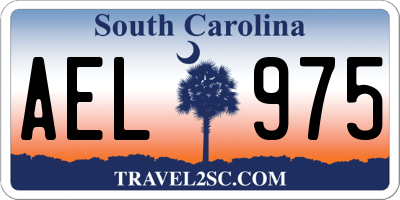 SC license plate AEL975