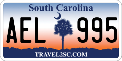 SC license plate AEL995