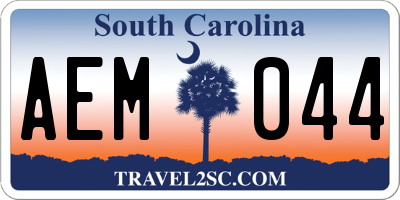 SC license plate AEM044