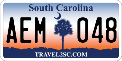 SC license plate AEM048
