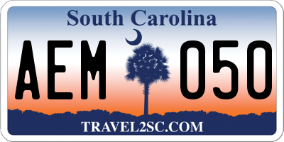 SC license plate AEM050