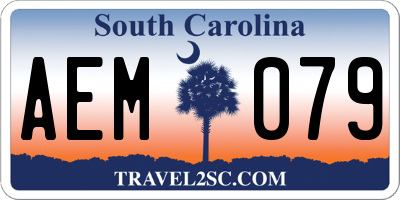 SC license plate AEM079