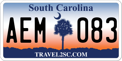 SC license plate AEM083
