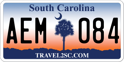 SC license plate AEM084