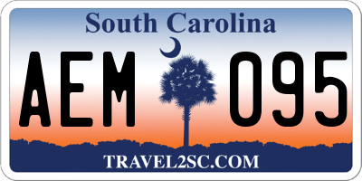 SC license plate AEM095