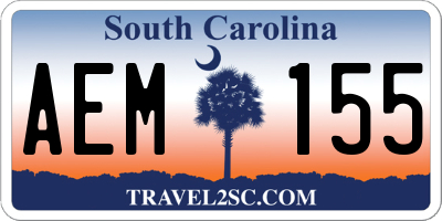 SC license plate AEM155