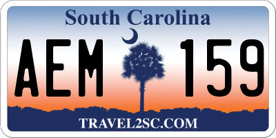SC license plate AEM159