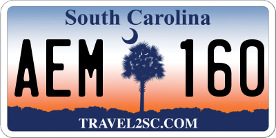 SC license plate AEM160