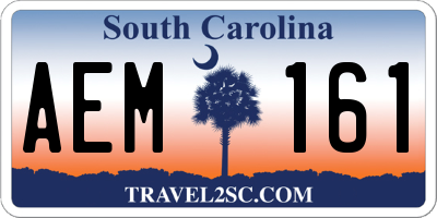 SC license plate AEM161