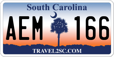 SC license plate AEM166