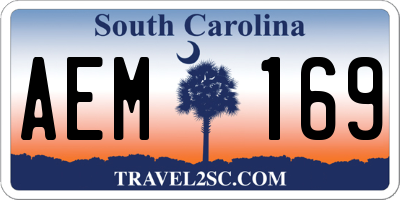 SC license plate AEM169
