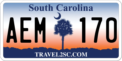 SC license plate AEM170