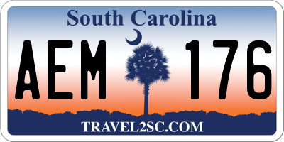 SC license plate AEM176