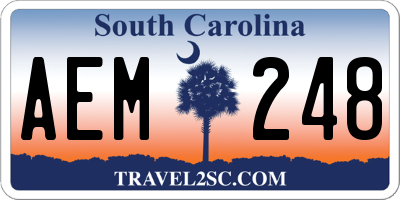 SC license plate AEM248
