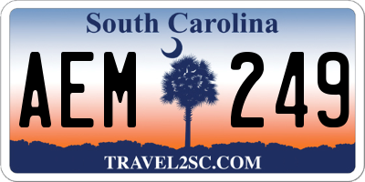 SC license plate AEM249