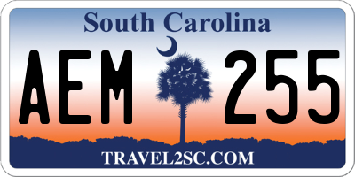 SC license plate AEM255