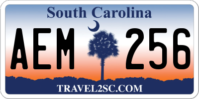 SC license plate AEM256