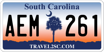 SC license plate AEM261