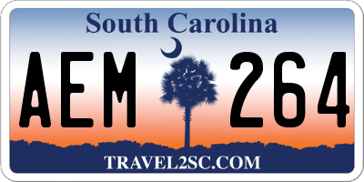 SC license plate AEM264