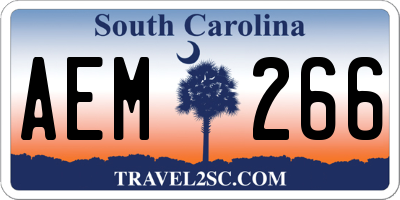 SC license plate AEM266
