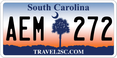SC license plate AEM272
