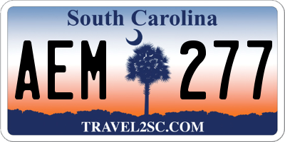 SC license plate AEM277
