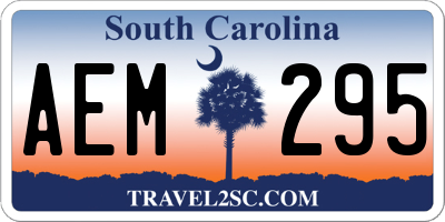 SC license plate AEM295