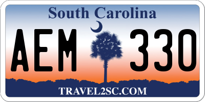 SC license plate AEM330