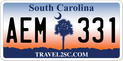SC license plate AEM331