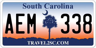 SC license plate AEM338