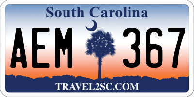 SC license plate AEM367