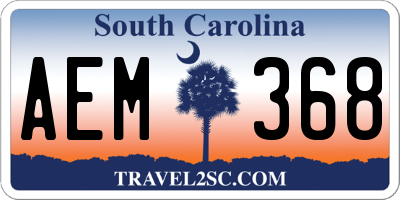 SC license plate AEM368