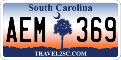 SC license plate AEM369