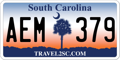SC license plate AEM379