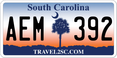 SC license plate AEM392