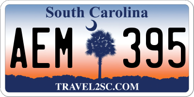 SC license plate AEM395