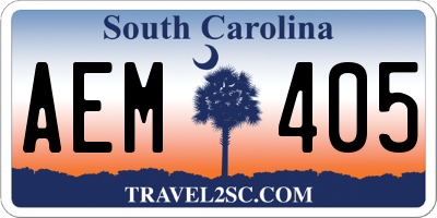 SC license plate AEM405
