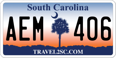 SC license plate AEM406