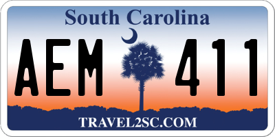 SC license plate AEM411