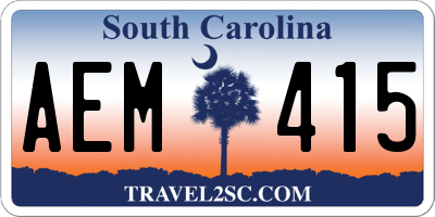 SC license plate AEM415