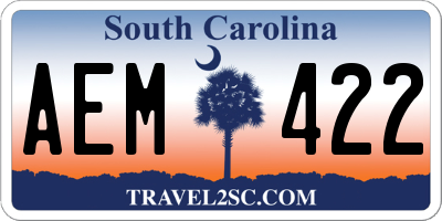 SC license plate AEM422