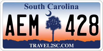 SC license plate AEM428
