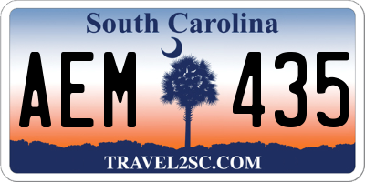 SC license plate AEM435